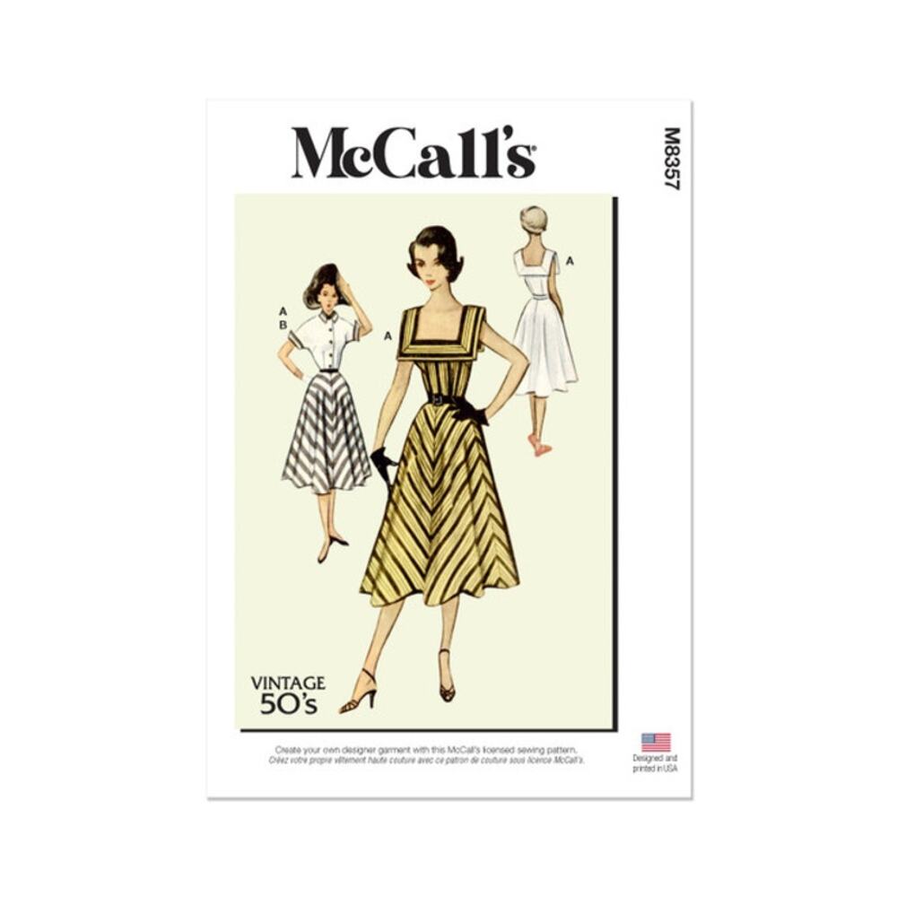 McCall's M8357 Vintage 50's Women's Dress F5 (16 18 20 22 24)